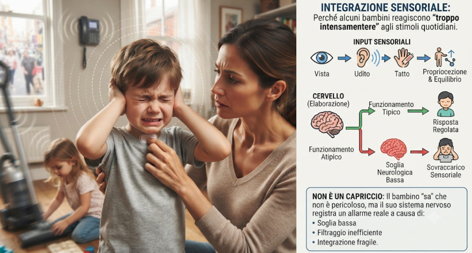 Bambini iper-sensibili agli stimoli: cos'è l'integrazione sensoriale